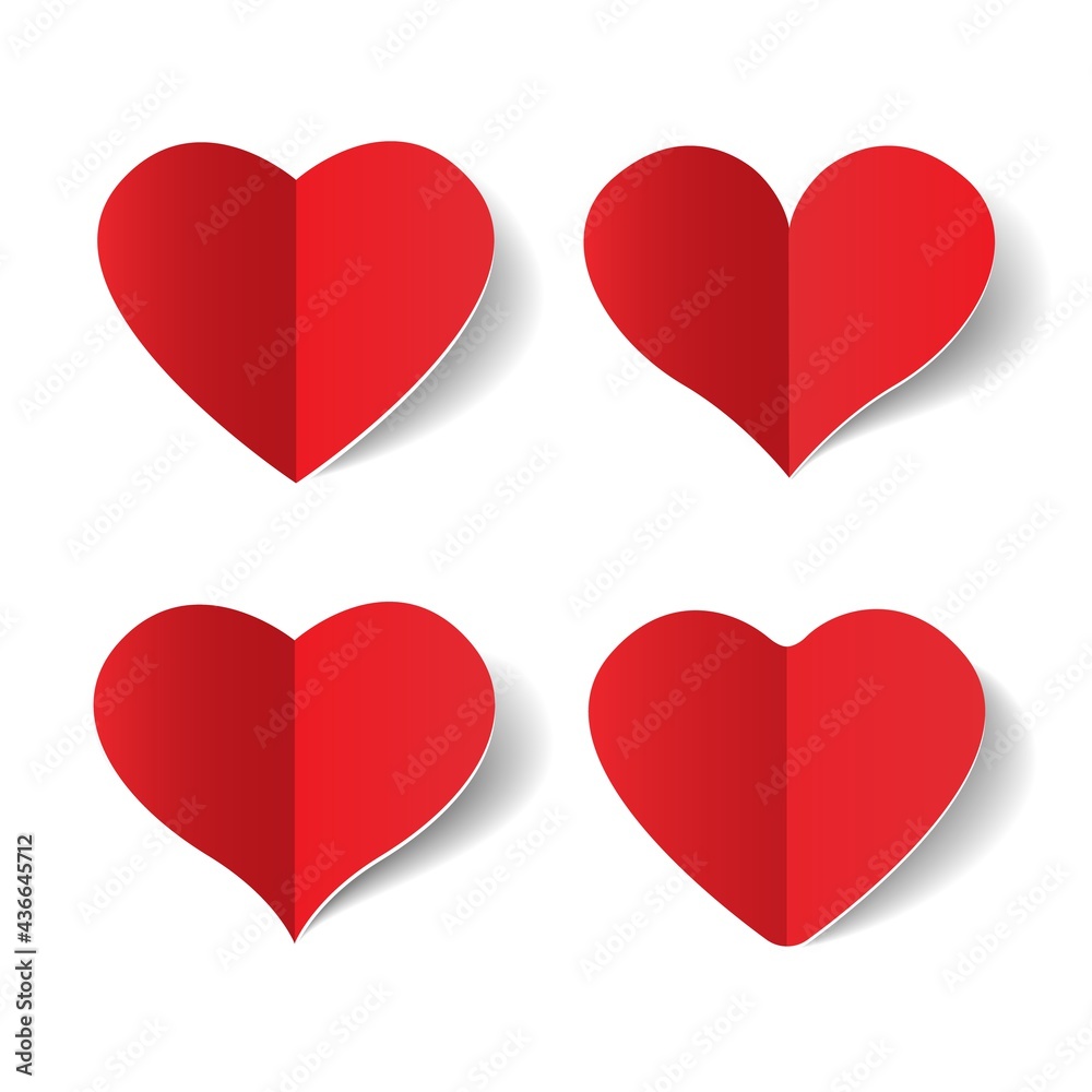 Paper folded hearts Paper folded hearts
