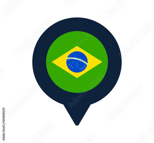 brazil flag and map pointer icon. National flag location icon vector design, gps locator pin. vector illustration Free Download brazil flag and map pointer icon. National flag location icon vector design, gps locator pin. vector illustration - GFXLoad