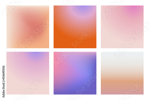 Vector set of abstract modern gradient backgrounds for graphic design, for presentations, social media posts and posters © venimo