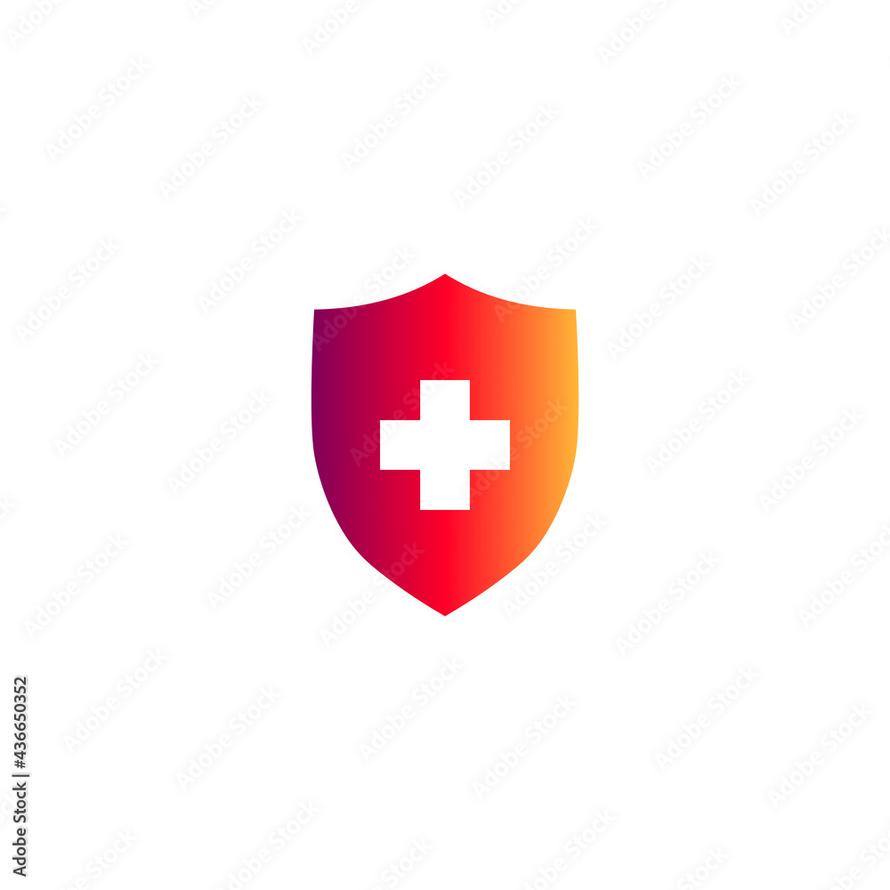 Fototapeta premium Medical Shield icon. Vector illustration for graphic design, Web, UI, app.