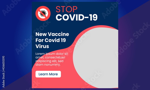 Corona Virus Vaccine Social Media, Stop Covid-19 concept, Prevention of Covid-19, People keeping distance for infection risk and disease, Coronavirus, Vector Illustration, Stock Illustration