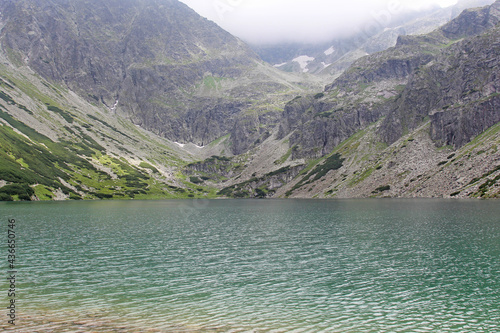 Glacial lake in the mountains, Tatras, Poland, Czarny Staw Gąsienicowy in the Tatra National Park.