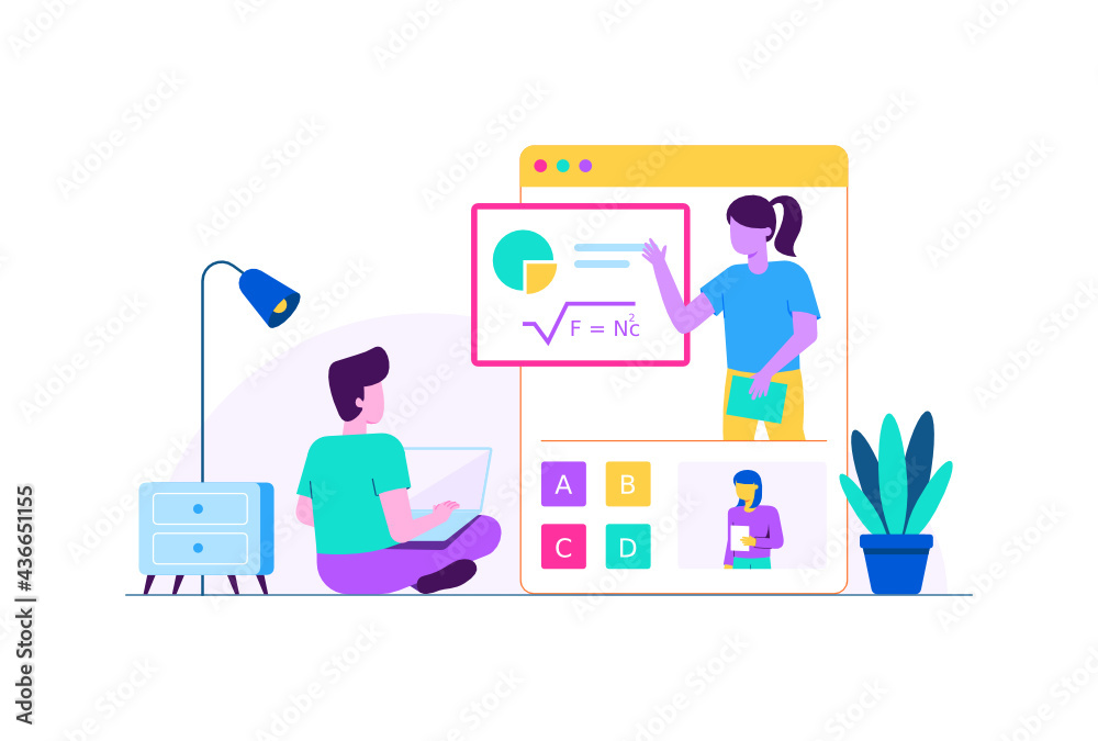 Virtual Learning Vector Illustration Virtual Learning Vector Illustration