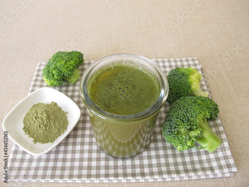Green smoothie with broccoli