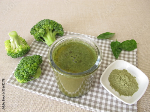 Green smoothie with broccoli