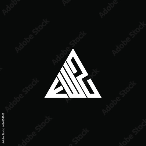 E W Z letter logo abstract creative design. E W Z unique design photo