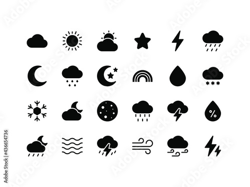Weather Glyph Icon Set