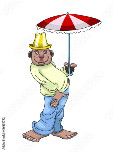 Homme au parasol