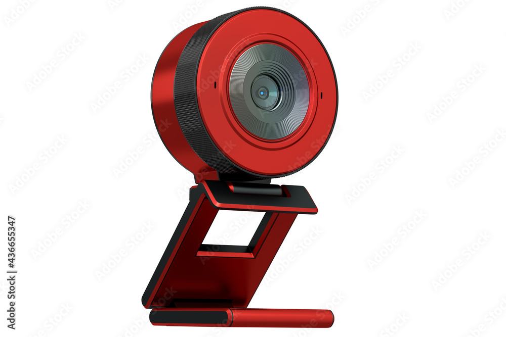 Web camera on stand for online video chat and conference on white background Web camera on stand for online video chat and conference on white background