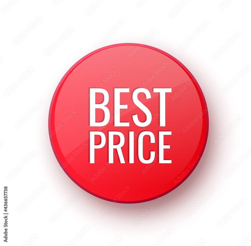 Best Price Red Badge Isolated on white background. Best Price Tag. Vector illustration Best Price Red Badge Isolated on white background. Best Price Tag. Vector illustration