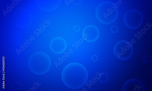 Dark blue gradient flowing blurred background with abstract bokeh