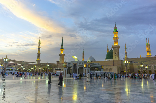 Fototapeta Delightful shots of  Prophet Muahmmed's  MOsque Masjid al Nabawi
