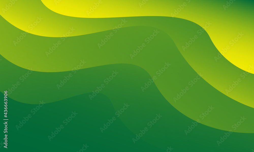 Liquid wave background with yellow and green color background. Fluid ...