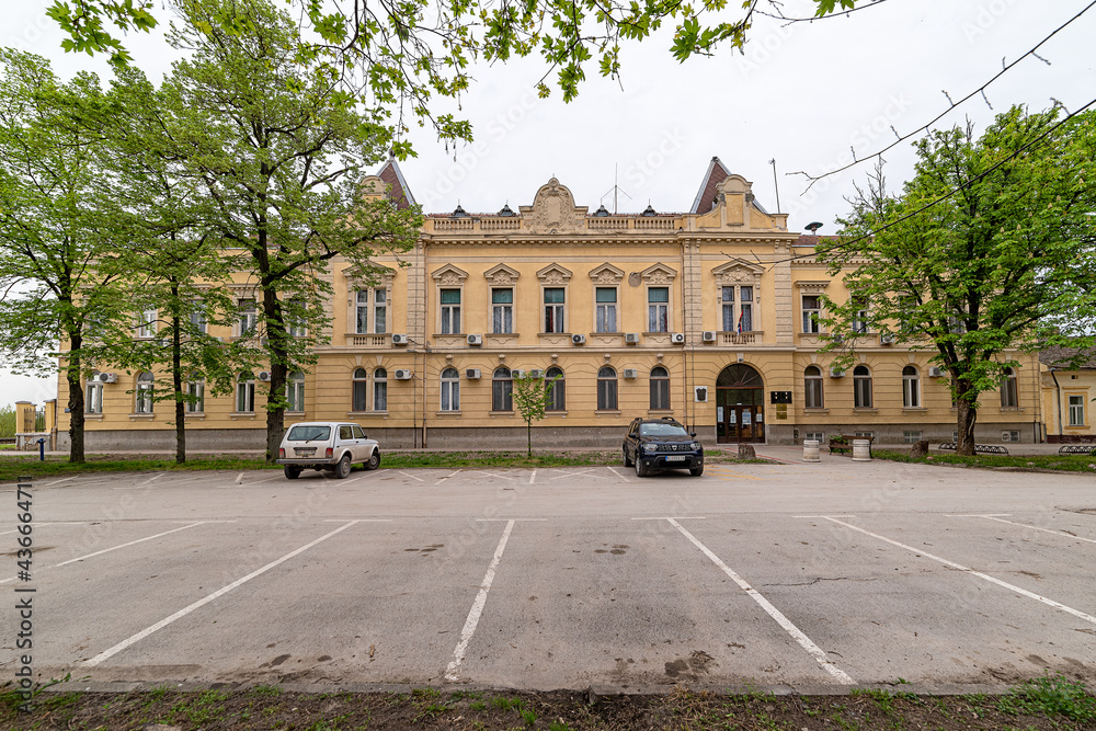 Novi Knezevac, Serbia - May 01, 2021: Castle Maldegem is built in 1910.year and it belonged to counts Maldegem of whom building got its name. Castle is a cultural property of great importance.