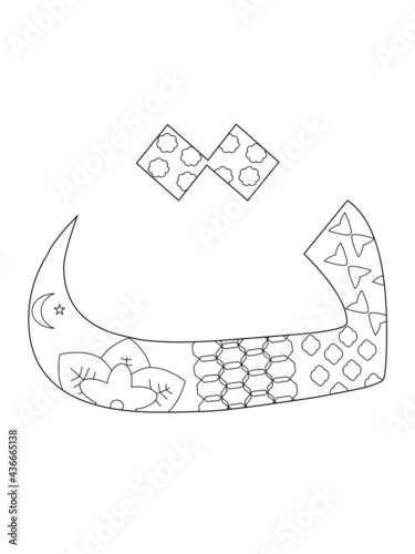 arabic letter taa coloring page
