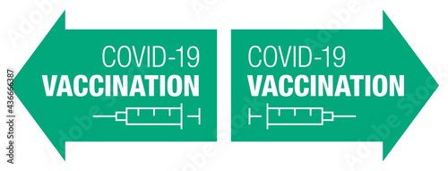 Covid 19 vaccine vector icon badge.