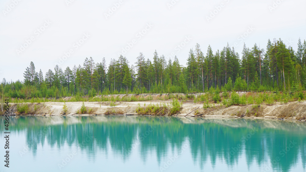 nature landscape summer spring blue clear lake forest in the distance nature landscape summer spring blue clear lake forest in the distance