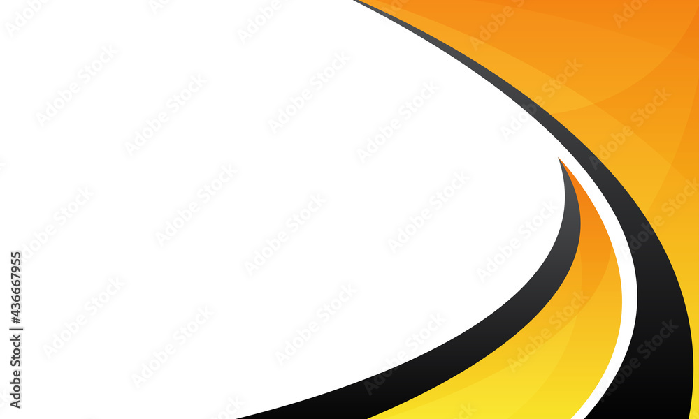 Obraz premium abstract ornge and black wavy shapes background. vector illustration