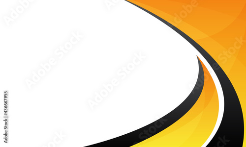abstract ornge and black wavy shapes background. vector illustration
