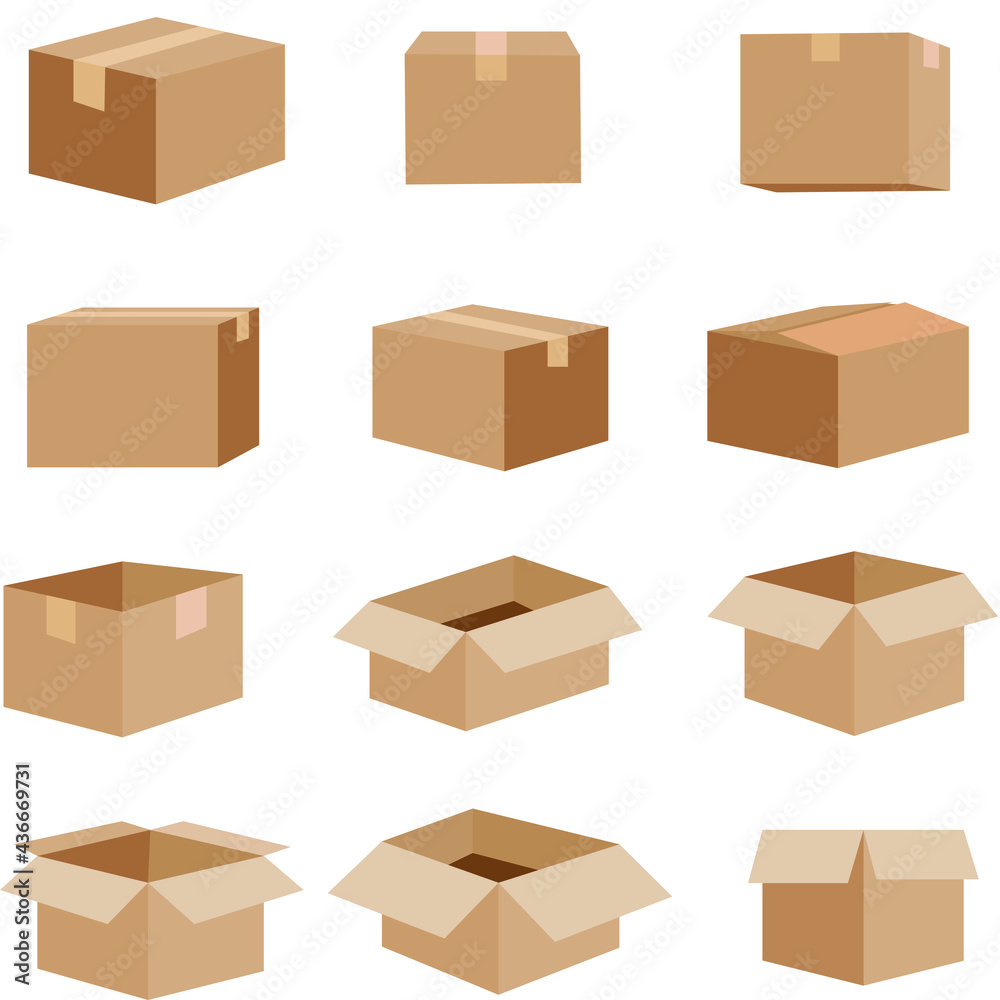 delivery box , icons vector set