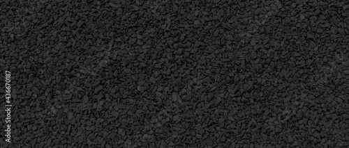 Panorama of Gray gravel floor texture and background seamless photo