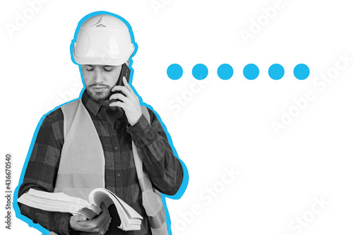 Portrait of a builder on a ...