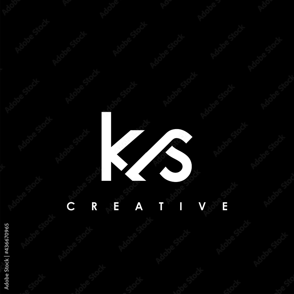 Fototapeta premium KS Letter Initial Logo Design Template Vector Illustration
