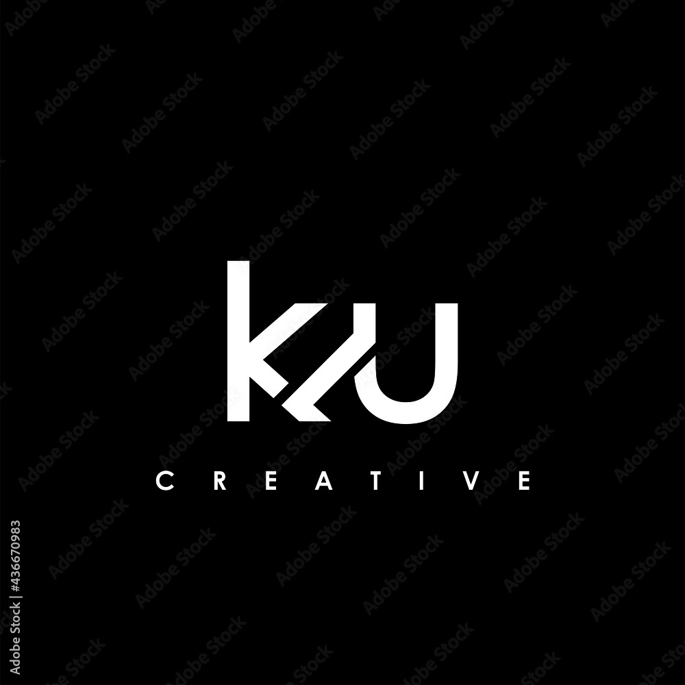 KU Letter Initial Logo Design Template Vector Illustration
