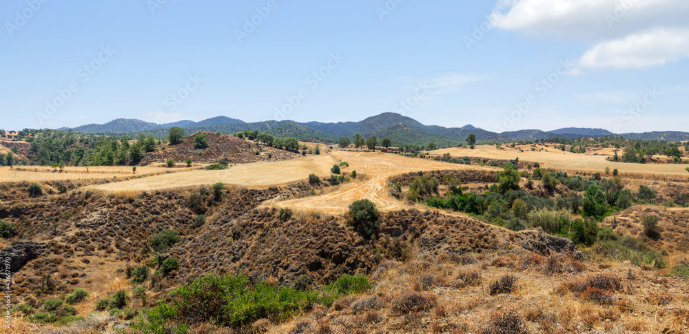 Naklejka premium Mountain landscape. Troodos, Cyprus