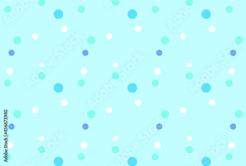 Decoration Crazy 水色の水玉模様のかわいい背景イラスト Decoration Crazy 水色の水玉模様のかわいい背景イラスト