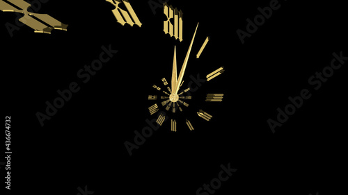 Classic gold spiral 3D render