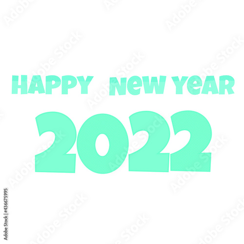 A Simple light blue text-happy new year  2022

