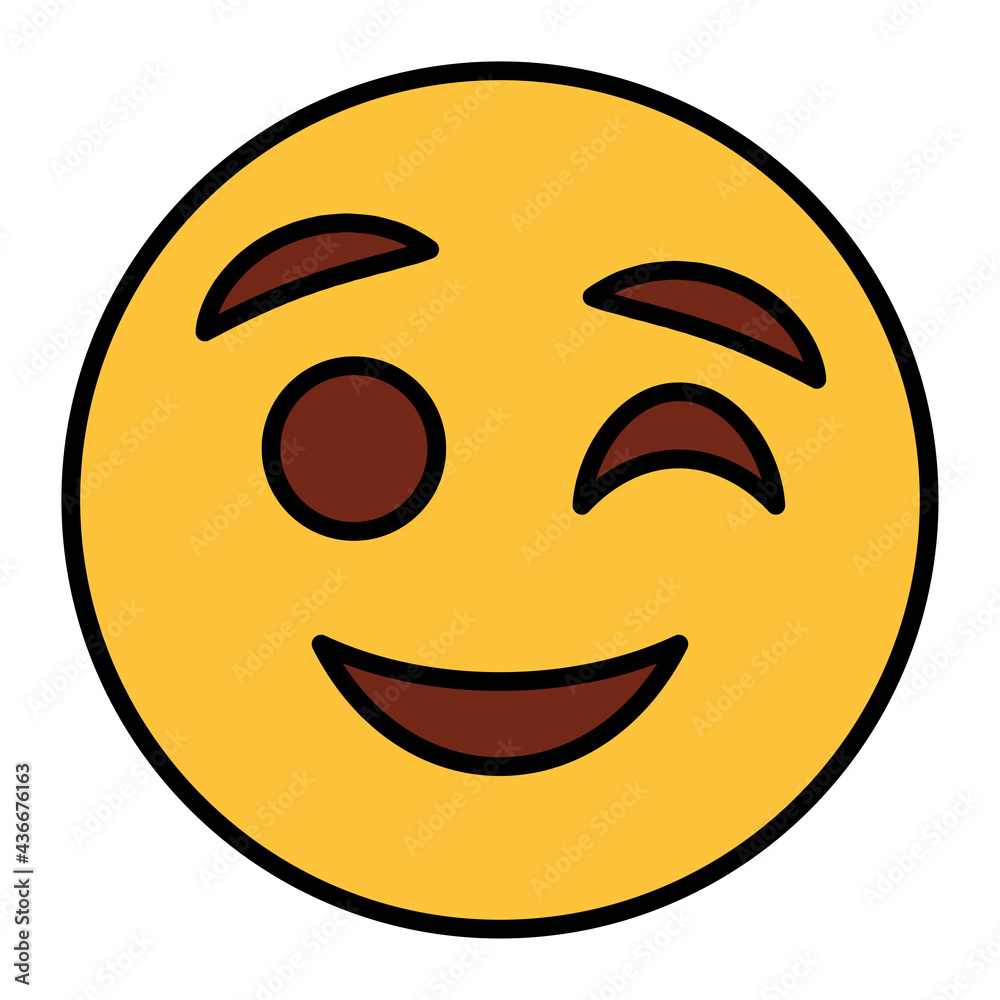 Filled color outline style emoji blink. Filled color outline style emoji blink.