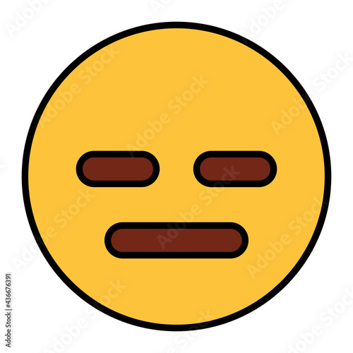 Filled color outline style emoji nodding.