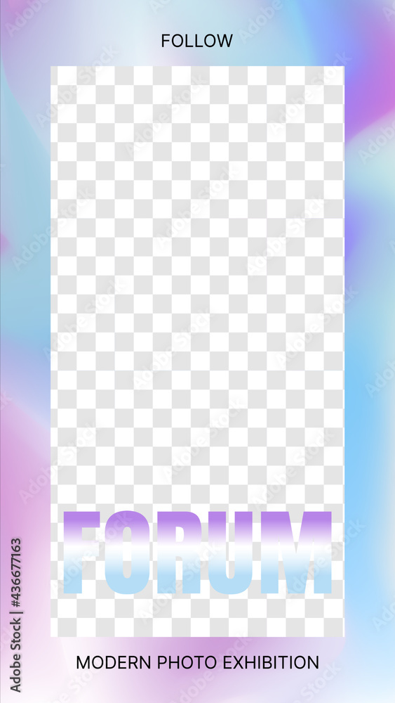 Advertisement Banner for Photo Exhibition with Gradient Blur Background and Spot for Your Content. Vector illustration Advertisement Banner for Photo Exhibition with Gradient Blur Background and Spot for Your Content. Vector illustration