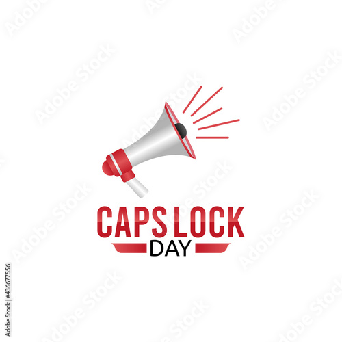 vector graphic of caps lock day good for caps lock day celebration. flat design. flyer design.flat illustration.