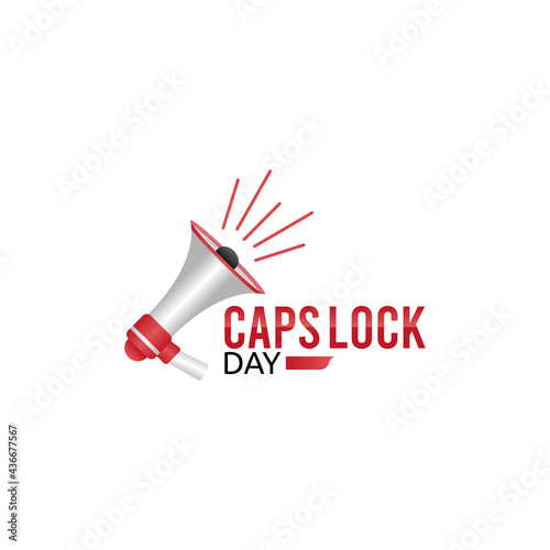 vector graphic of caps lock day good for caps lock day celebration. flat design. flyer design.flat illustration.