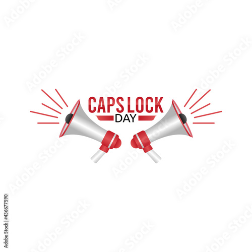 vector graphic of caps lock day good for caps lock day celebration. flat design. flyer design.flat illustration. photo