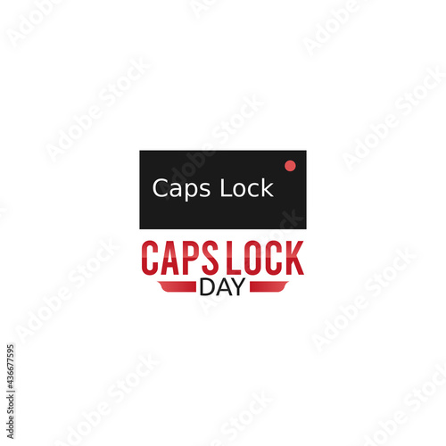 vector graphic of caps lock day good for caps lock day celebration. flat design. flyer design.flat illustration.