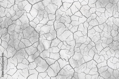 Abstract cracked background, monochrome texture, image including the effect of the black and white tones.