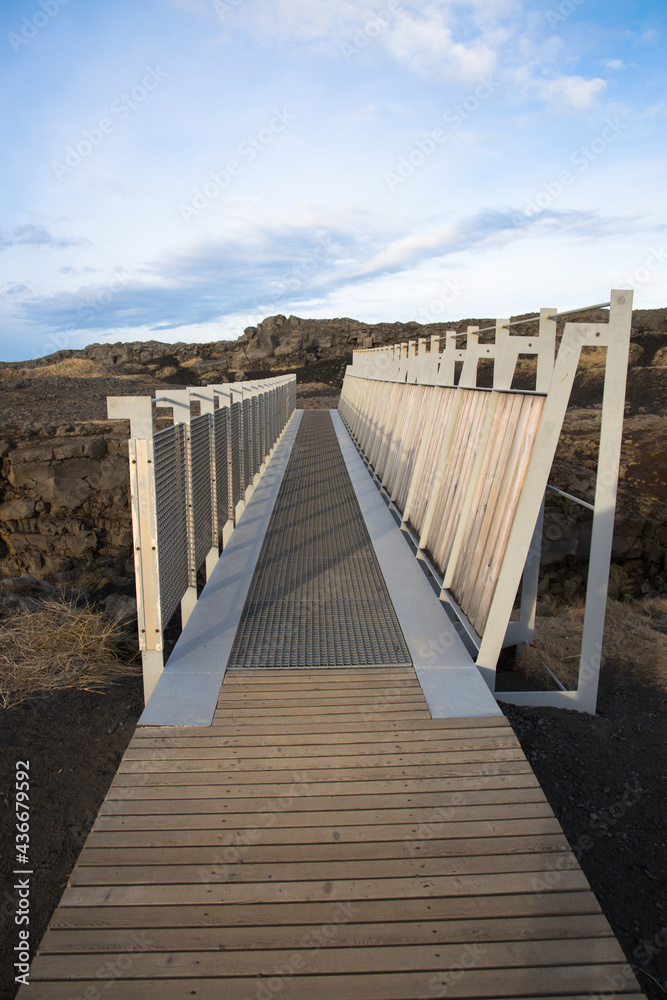 Bridge between Europe and North America, Reykjanes Peninsula, Iceland