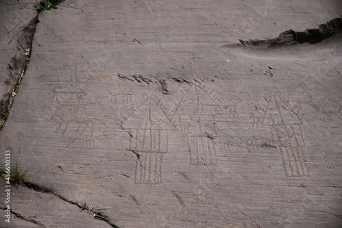 Camonica Valley Rock Drawings, Lombardy Italy, UNESCO Complex of rock drawings in Europe photo