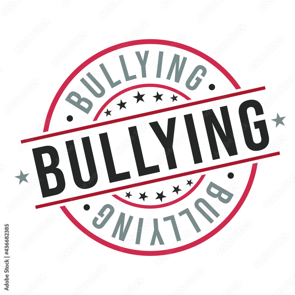 Bullying Stamp Postal. Silhouette Seal. Passport Round Design. Vector Icon. Design Retro Symbol.