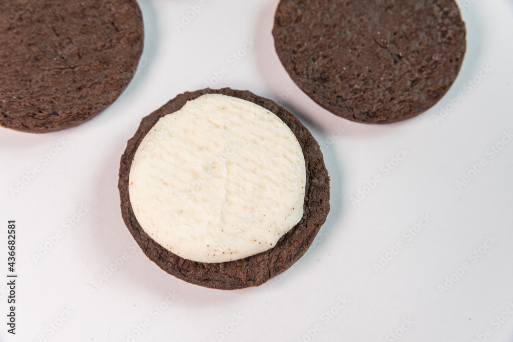 Sweet cookies on the white background Sweet cookies on the white background