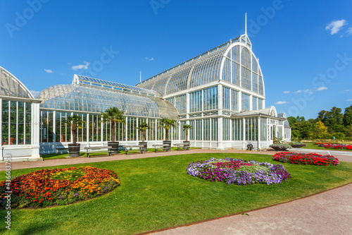 Palm House greenhouse in a public garden the Society of Gothenburg photo