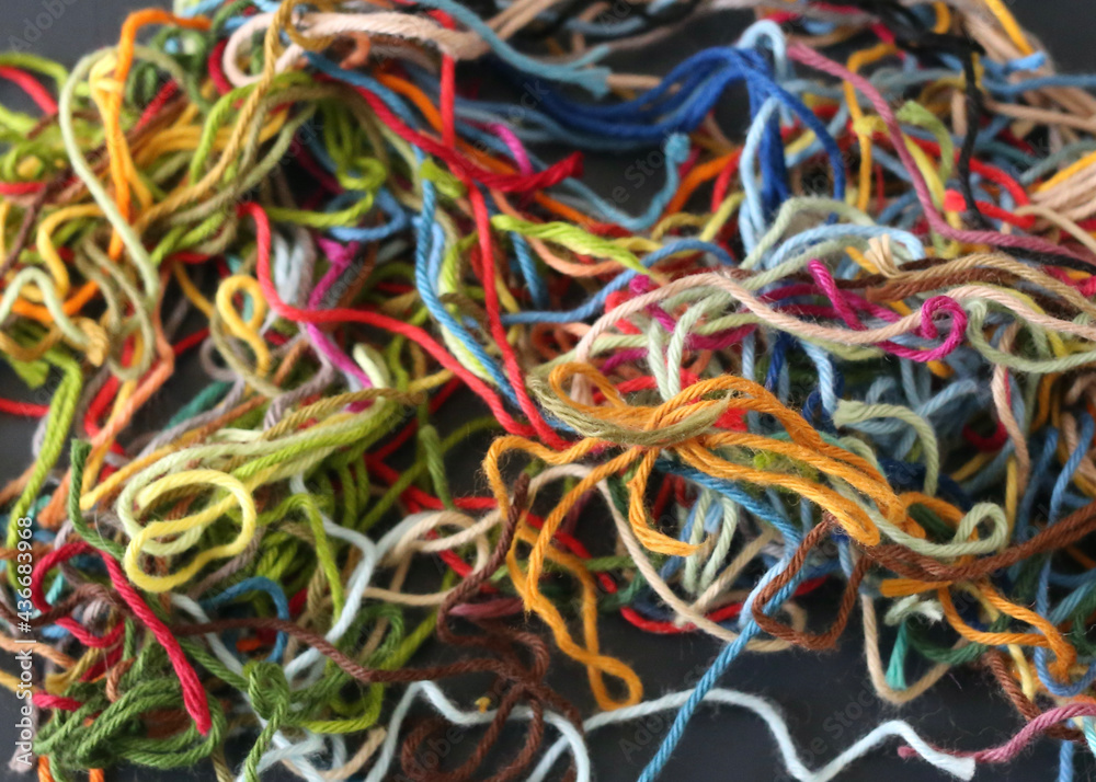 embroidery thread of any color, close-up