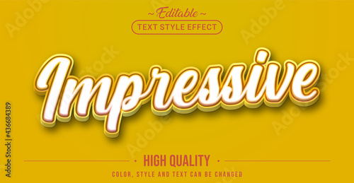Editable text style effect - Impressive text style theme.