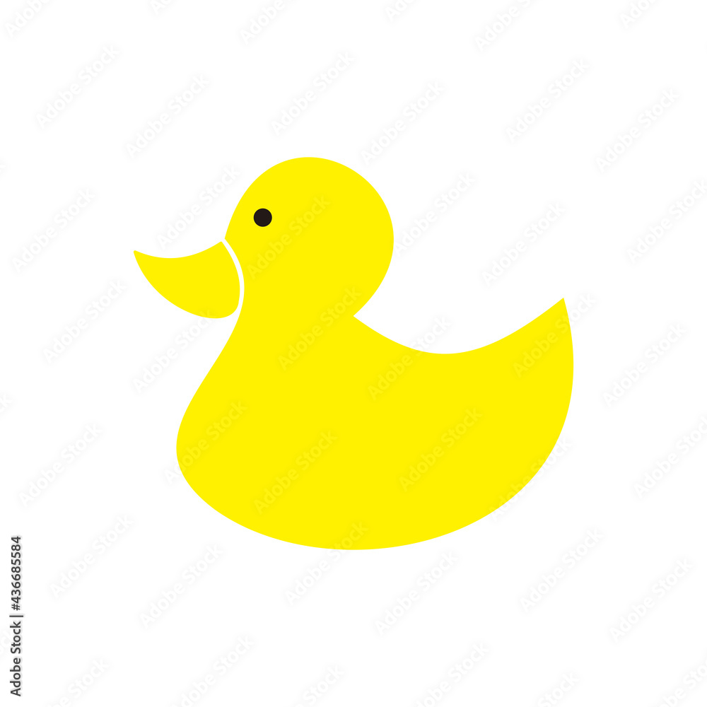 Rubber duck yellow icon vector illustration sign Rubber duck yellow icon vector illustration sign