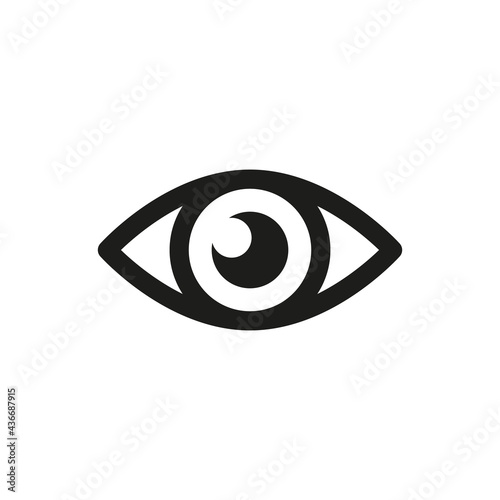 Eye icon. Social media content view, visibility symbol, watch or preview sign for web and mobile application design.