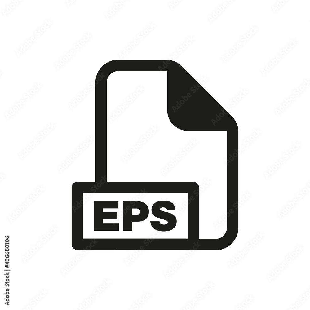 Eps file format icon in line design style. Usage for web and mobile design element. Eps file format icon in line design style. Usage for web and mobile design element.